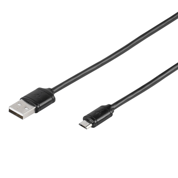 Kabl USB A/microB 1m Vv Black