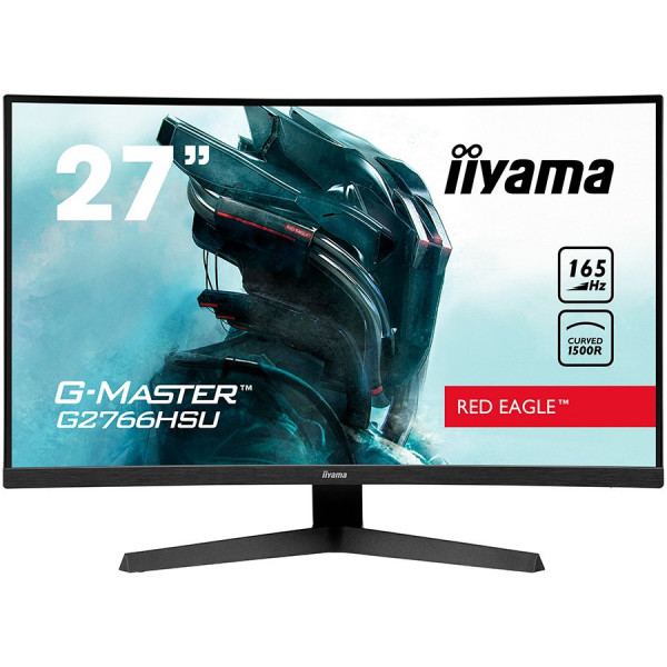 iiyama 27'' G2766HSU-B1, Full HD 1920x1080, 16:9, 250 cdm˛, 165Hz refresh rate, 1 ms, curved VA panel, FreeSync, DisplayPort x 1 (v.1.4), HD