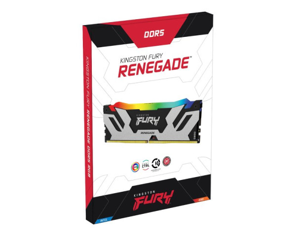 KINGSTON DIMM DDR5 32GB 6400MTs KF564C32RSA-32 FURY Renegade Silver RGB XMP