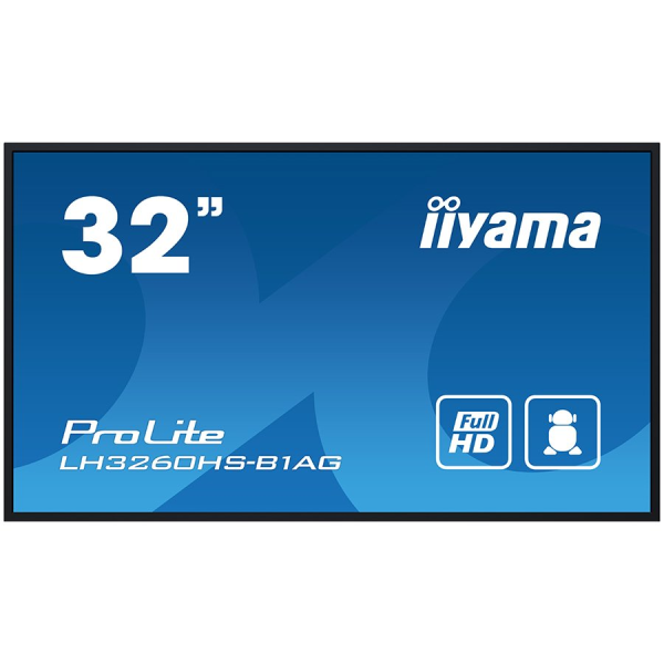 IIYAMA Monitor LED LH3260HS-B1AG 32'' Full HD professional digital signage display  VA 1920 x 1080 @60Hz 500 cdm˛ 8ms Android 11 OS, iiSigna