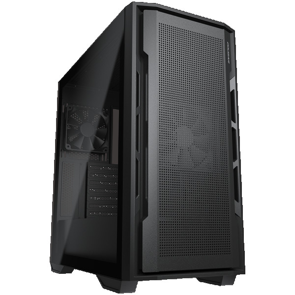COUGAR | Uniface Black| PC Case | Mid Tower  Mesh Front Panel  2 x ARGB Fans  TG Left Panel ( CGR-5C78B ) 
