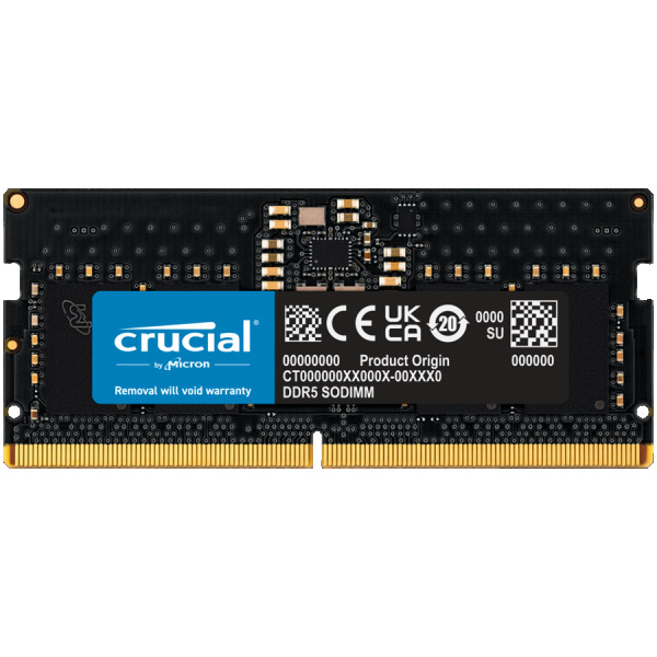 Crucial 8GB DDR5-5600 SODIMM CL46 (16Gbit), EAN: 649528929921 ( CT8G56C46S5 ) 
