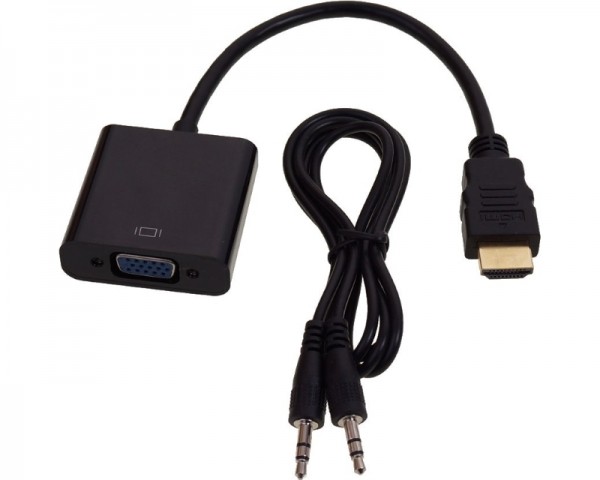 Adapter HDMI/VGA M/F FA+audio