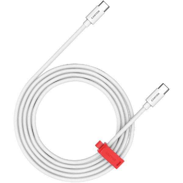 CANYON cable CC100AB C-C 100W Braided 2m White ( CND-CC100AB20W ) 