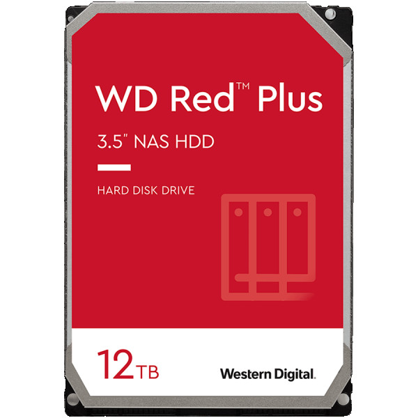 HDD NAS WD Red Plus (3.5, 12TB, 512MB, 7200 RPM, SATA 6 Gbs) ( WD120EFGX ) 