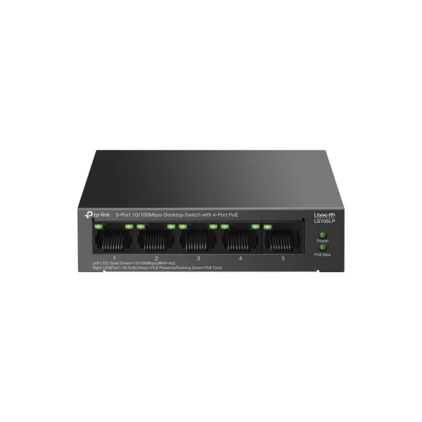 LAN Switch TP-LINK LS105LP 5port 10100 4-PoE metalno kućište
