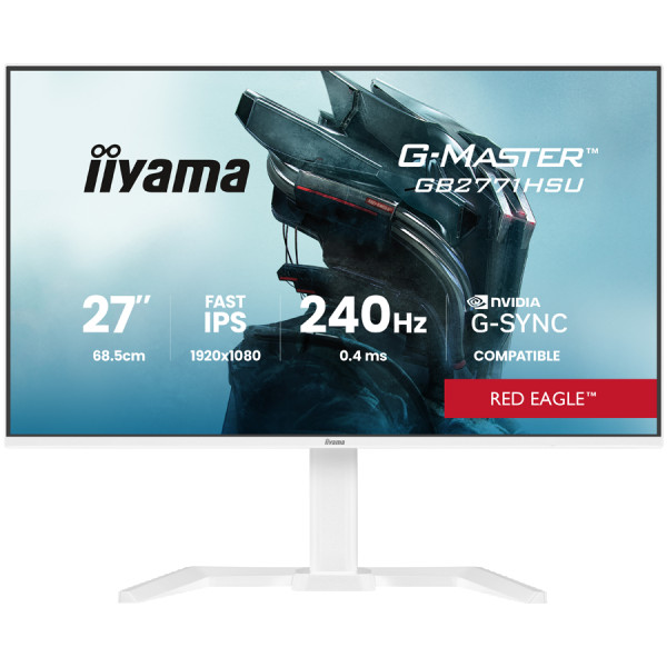 27'' WHITE Fast IPS Gaming, G-Master Red Eagle, G-SYNC Compatible, 1920x1080 at 240Hz, 350cdm2, 2x HDMI, DisplayPort, 0.4ms MPRT, Speakers, 