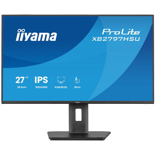 27'' IPS panel, 1920x1080 at 120Hz, EyeComfort, 15cm height adjustable stand, 350cdm2, Speakers, HDMI, DisplayPort, 1ms MPRT, USB 2x3.2 plus